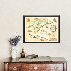 Old Map of Florida 1591 – Vintage Florida Art