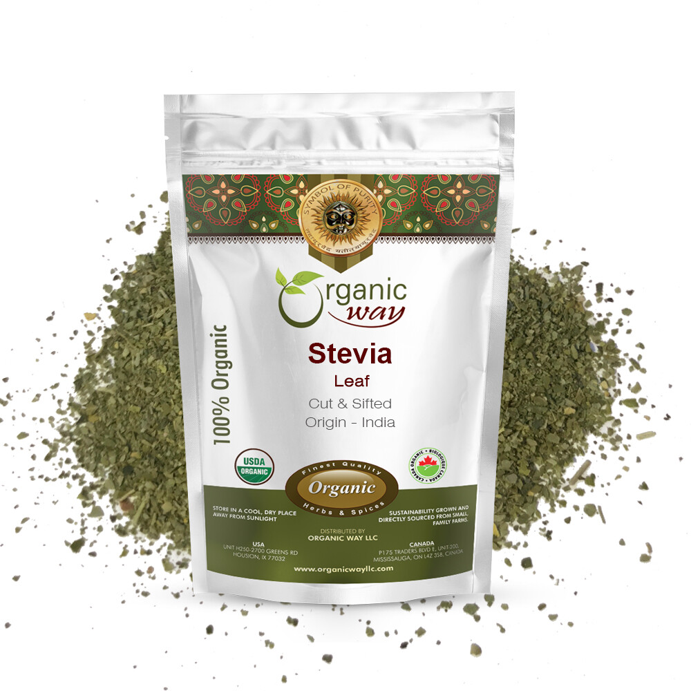 Organic Way Stevia Leaf Cut & Sifted – Organic, Kosher & USDA Certified