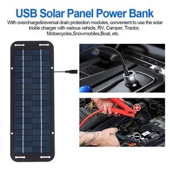 30W Solar Panel 12V Trickle Charger Battery Charger Kit Maintainer Boat Car RV