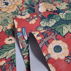 CY1541 red green Dynasty asian oriental scenic floral branch wallpaper rolls 3D