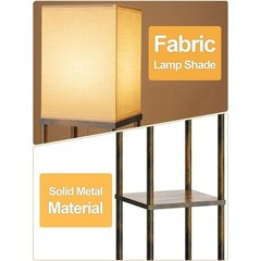 Tall Shelf Floor Lamp 3 Color Temperatures Memory Function Open Top Design New
