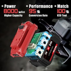 Battery / Charger For Craftsman 20 Volt V20 6.0Ah Li-ion CMCB201 CMCB204 CMCB202