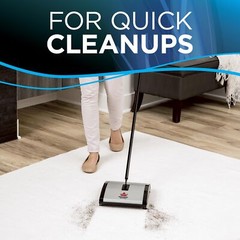Bissell Natural Sweep Carpet & Floor Manual Light Sweeper Dual Rotating Brushes