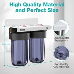 2 Stages Big Blue Whole House Water Filter System City/Family KDF Filtration