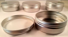 Aluminum Round Metal Tins,Storage Jar Candle Lip Balm Cosmetic Sample Containers