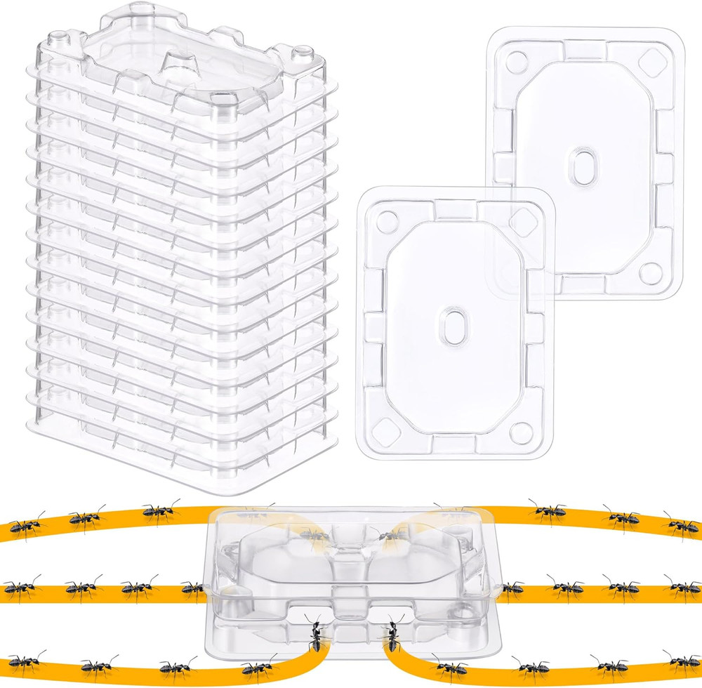 32 Pcs Ant Bait Stations Reusable (Bait NOT Included), Multi Surface Ant Killer
