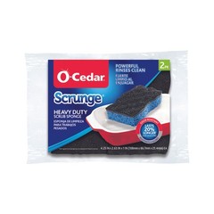 O-Cedar Scrunge Heavy Duty Sponge For All Purpose 4.25 in. L 2 pk