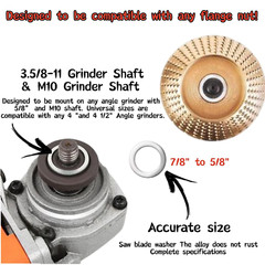 Angle Grinder Wood Carving Disc Set 5 Pack for 4″ or 4 1/2″ Angle Grinder, Angle