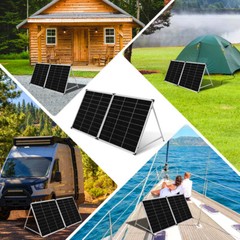 DOKIO Solar Suitcase 200W 18v Portable SolarPanel Kit for 12V Batteries Garden