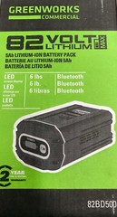 Greenworks 82V 5Ah Battery W/Bluetooth and Digital 82BD500 – NEW