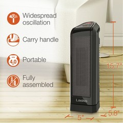 Lasko Digital Ceramic Tower Heater with Remote Control CT16670