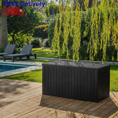 Keter 170 Gal Resin Deck Box Outdoor Storage Bench Patio Cushion Organizer New