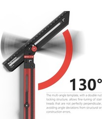 Stair Tread Gauge Tool Dual Nut Adjustable Jig Red Black