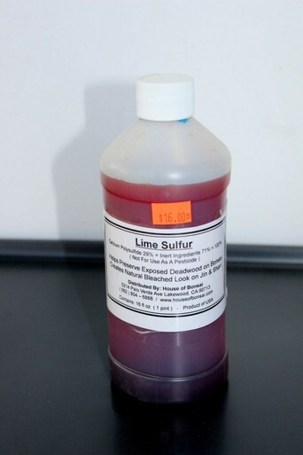 Liquid Lime Sulfur 29% Concentrate for Bonsai Jin and Shari – 16oz / 1 pint