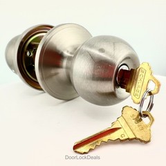 Schlage Corona Satin Nickel 619 J54 Entry J54CNA619 Exterior Keyed Door Lock