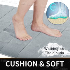 Memory Foam 3PCS Bathroom Rug Absorbent Bath Mat Set Small Large and Contour Rug