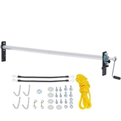 Dump Truck Trailer Hand Crank Manual Pull Tarp Roller Kit 64″ to 104″ Wide