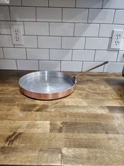 Copper 11.25″ Crepe Pan w/ Stainless Steel interior, Made in France