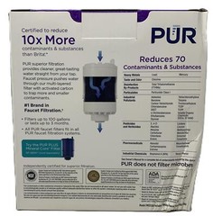 PUR FM3333B Faucet Water Filtration System- Vertical Mount, White, Lead Reducing