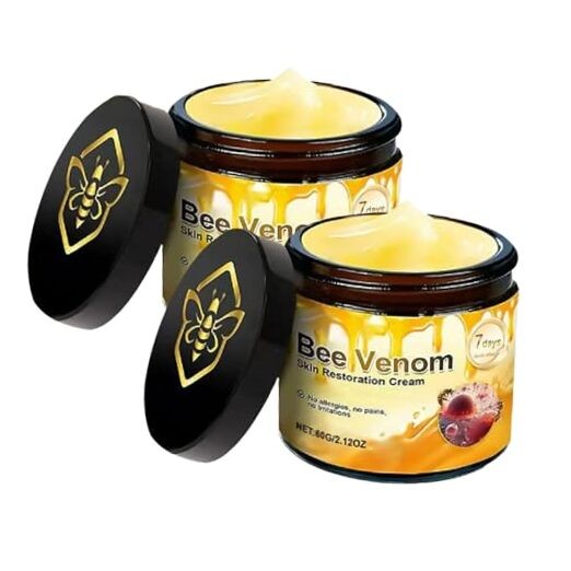 2 Pcs Bee Venom Skin Cream,Face Wrinkle Removal Firming Anti-Aging Bee Venom