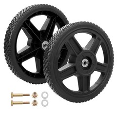 2x 12″ Push Lawn Mower Plastic Wheel Fit Craftsman Mower Generator Garden Tiller