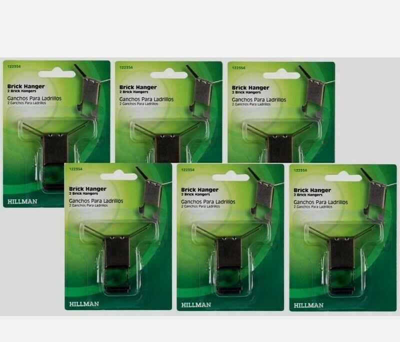 6 Cards Hillman AnchorWire 1 lb Brass Brick Clip Wreath Picture Hanger Lights