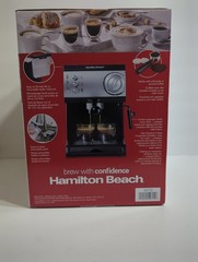 Hamilton Beach Espresso Machine 2-Cup+15-Bar Pump+ Steam Control + Milk Frother