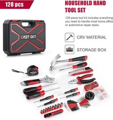 128-Piece Home Repair Tool Set, Tool Sets for Homeowners, General Household H…