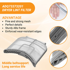 ADQ73373201 Lint Filter Assembly – Dryer Lint Screen Replacement for Ken-more