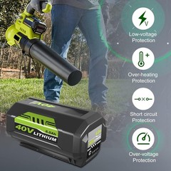 8.0Ah Battery 40 Volt for Ryobi 40V Lithium OP40602 Battery with LED / Charger