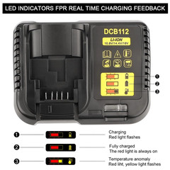 New for DEWALT DCB112 20V Max Lithium-Ion Battery Charger DCB204 DCB200 DCB205
