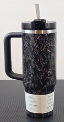 Stanley x CALIA FlowState Quencher H2.0 Tumbler 30oz Black Serpent Straw No Box