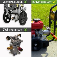 YAMATIC 3/4″ Shaft Horizontal Pressure Washer Pump 3400 PSI 2.5GPM Replaced Pump