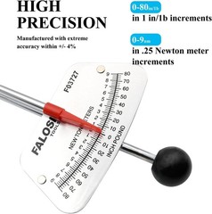 1/4-inch Drive Beam Torque Wrench – 0-80 Inch/Pounds and 0-9 Newton/Meter Torque