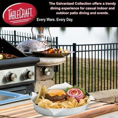 Gp8 Galvanized Collection Dinner Platter 81/4″ Dia. X 11/4″ Round Hand Wash Only