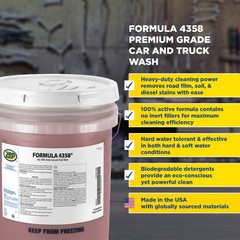 Zep Formula 4358 Heavy-Duty Powdered Car and Truck Wash – 5 Gallon (1 Unit)