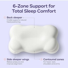 Mellow CloudAlign Sleep Pillow Memory Foam Neck Support – See Photos