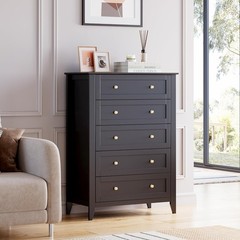 5 Drawer Dresser for Bedroom,Tall Dresser Chest of Drawers,Wood Bedroom Dressers