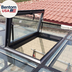 Manual Venting Roof Skylight Aluminum Double Glass Window 35 x 20