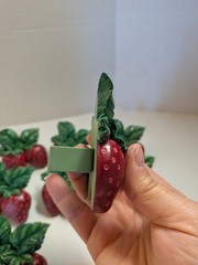 Set Of 8 Strawberry Napkin Rings at Home with Meijer No Box