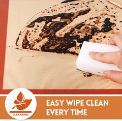 3-Pack Silicone Baking Mat Nonstick Heat Resistant Oven Mats Toaster Liner Sheet