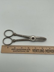 Clauss Garden Club Floral Shears Scissors 6.75 in Ornate Rose Handles Vintage