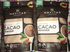 2 Navitas Organic Cacao Powder 8 oz Unsweetened Plant Cocoa Superfood Chocolate
