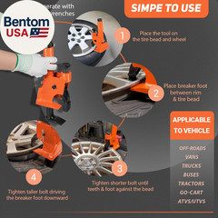 Manual Truck Tire Bead Breaker Tool, Heavy-Duty Rim-Safe Bead Breaker for 38–42