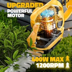 2-in-1 Cordless Hedge Shrubbery Trimmer Grass Shear For DeWALT 20V MAX Battery