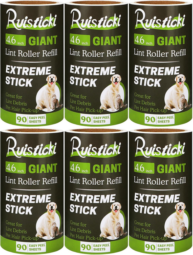 4.6 Inch Lint Roller Refills Compatible with Evercare Giant Lint Rollers and T H