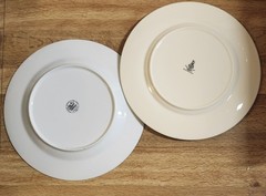 Mismatched Fine China Dinner Plates Gold Rims 10.25-11″ Florals Porcelain Eclect
