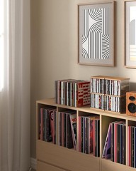 Retro Walnut CD Holder Desk Rack Organizer Storage Shelf Tower 30 Pcs