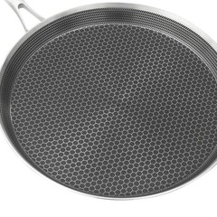 10-Inch Stainless Steel Non-Stick Crepe Pan with Flat Design for Easy Cooking
