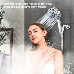 HammerHead Showers® Solid Metal Handheld Shower Head 2.5 GPM, Brushed Nickel